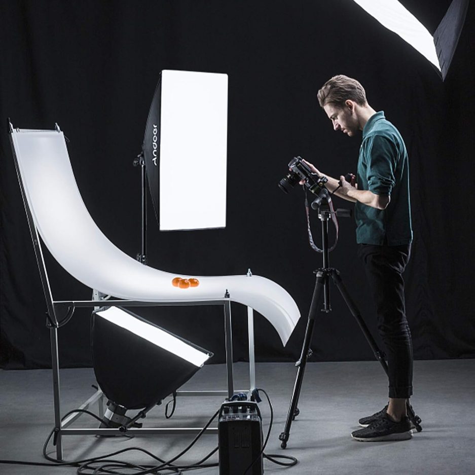 Andoer Softbox Photography Lighting Kit Professional Studio Equipment with 20"x28" Softbox, 2800-5700K 85W Bi-Color Temperature Bulb with Remote, Light Stand, Boom Arm for Portrait Product Shooting - Image 7