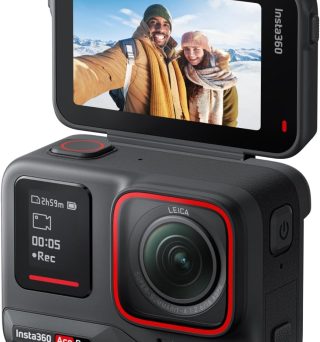 Insta360 Ace Pro - Waterproof Action Camera Co-Engineered with Leica, Flagship 1/1.3" Sensor and AI Noise Reduction for Unbeatable Image Quality, 4K120fps, 2.4" Flip Screen & Advanced AI Features
