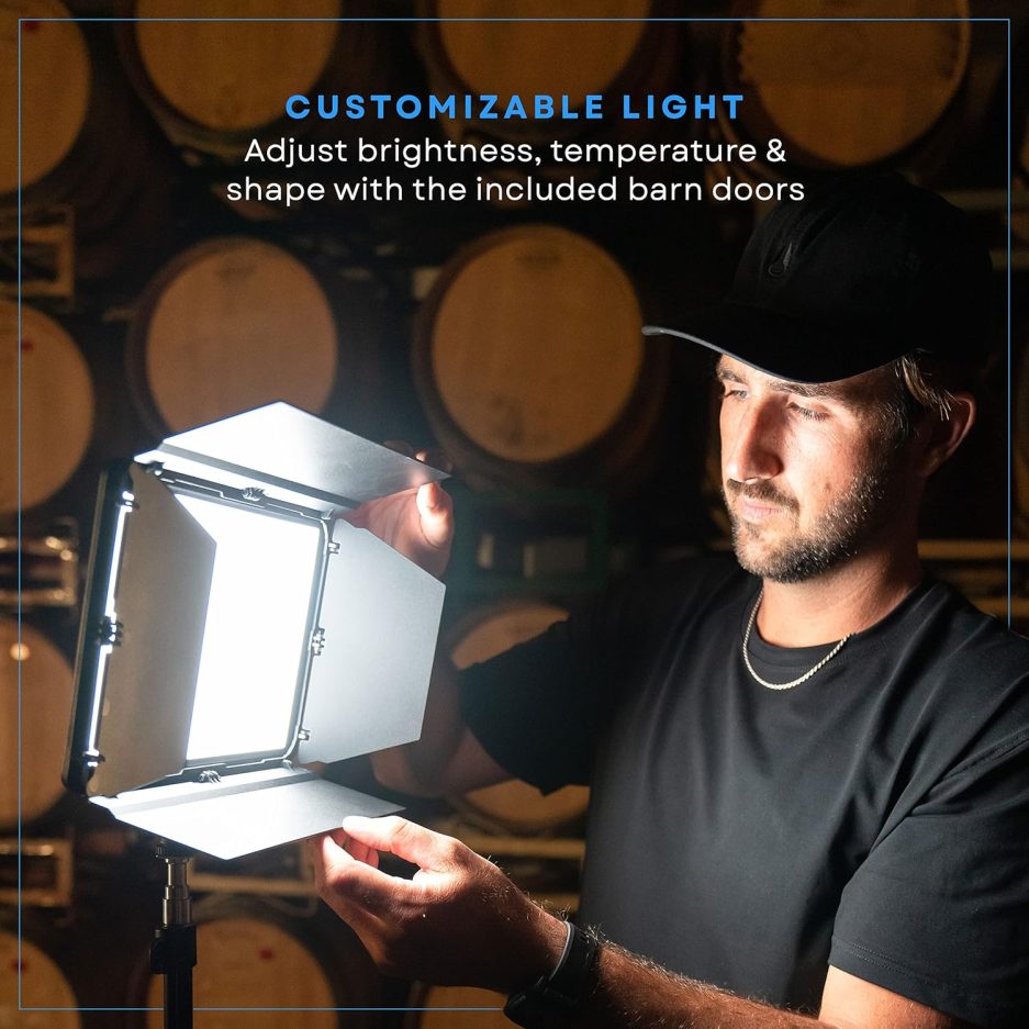 Lume Cube Studio Panel 2-Point Lighting Kit | Edge Lit LED Bicolor Light Panels 3200k - 5600k | Rechargeable Lithium Battery, Adjustable Color, Brightness, 70" Stands, Wireless Remote Included - Image 5