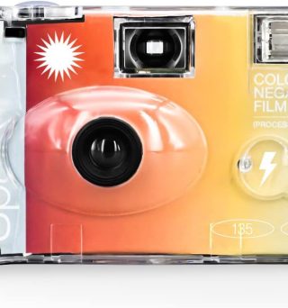 RETO Amber Spark 35mm Disposable Film Camera 27exp, Color Negative Film, Focus Free, Easy to Use, Built in Flash, Single Use (Film and Battery Included)